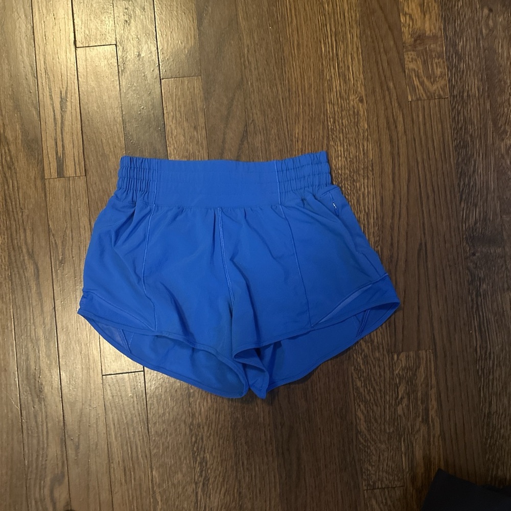 Blue high rise hotty hot shorts